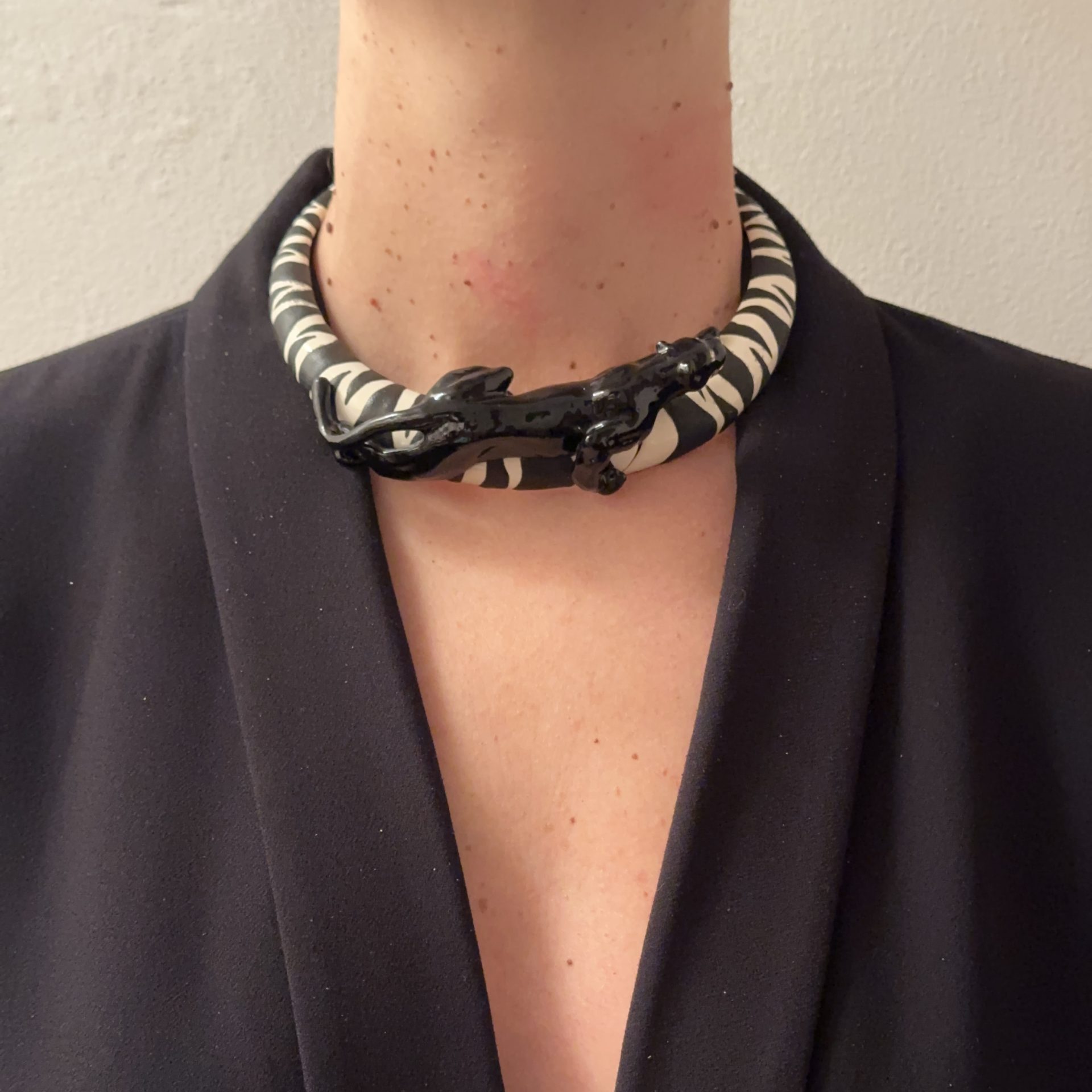 Bagheera Texture Zebra Necklace