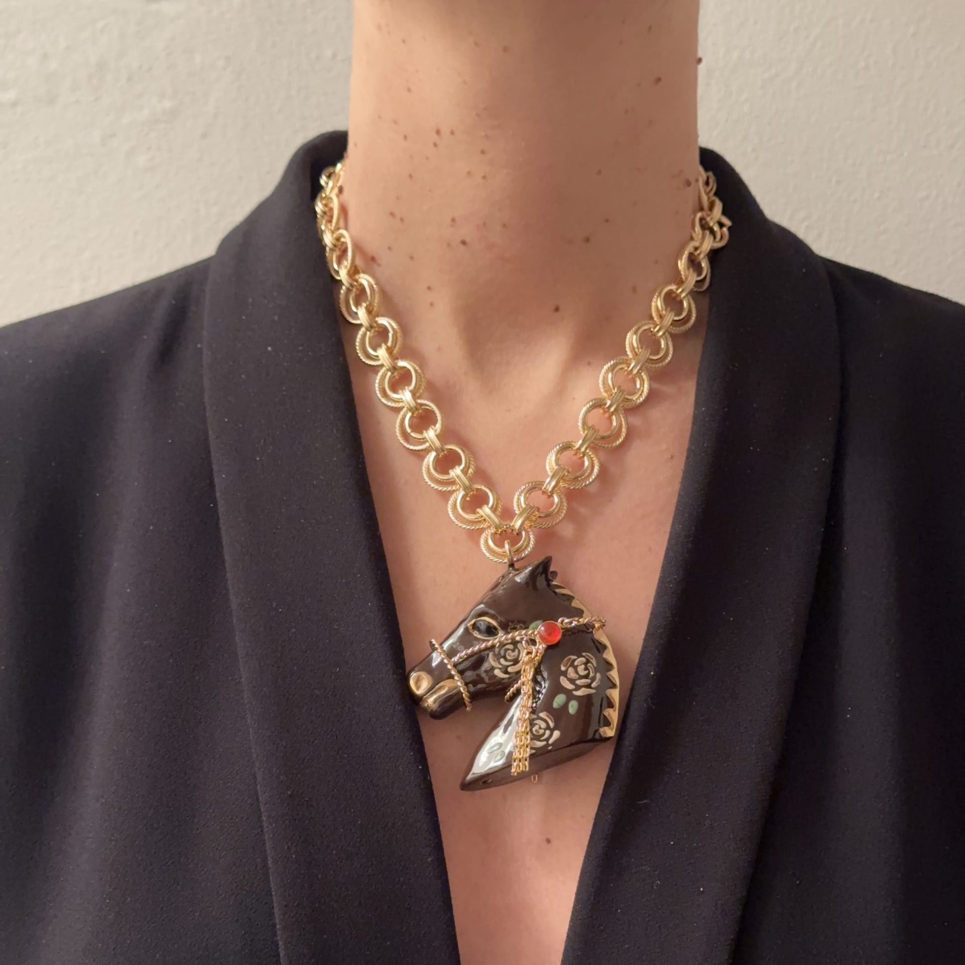 Collana Cavallo Moro Fantasia Fiori - immagine 2